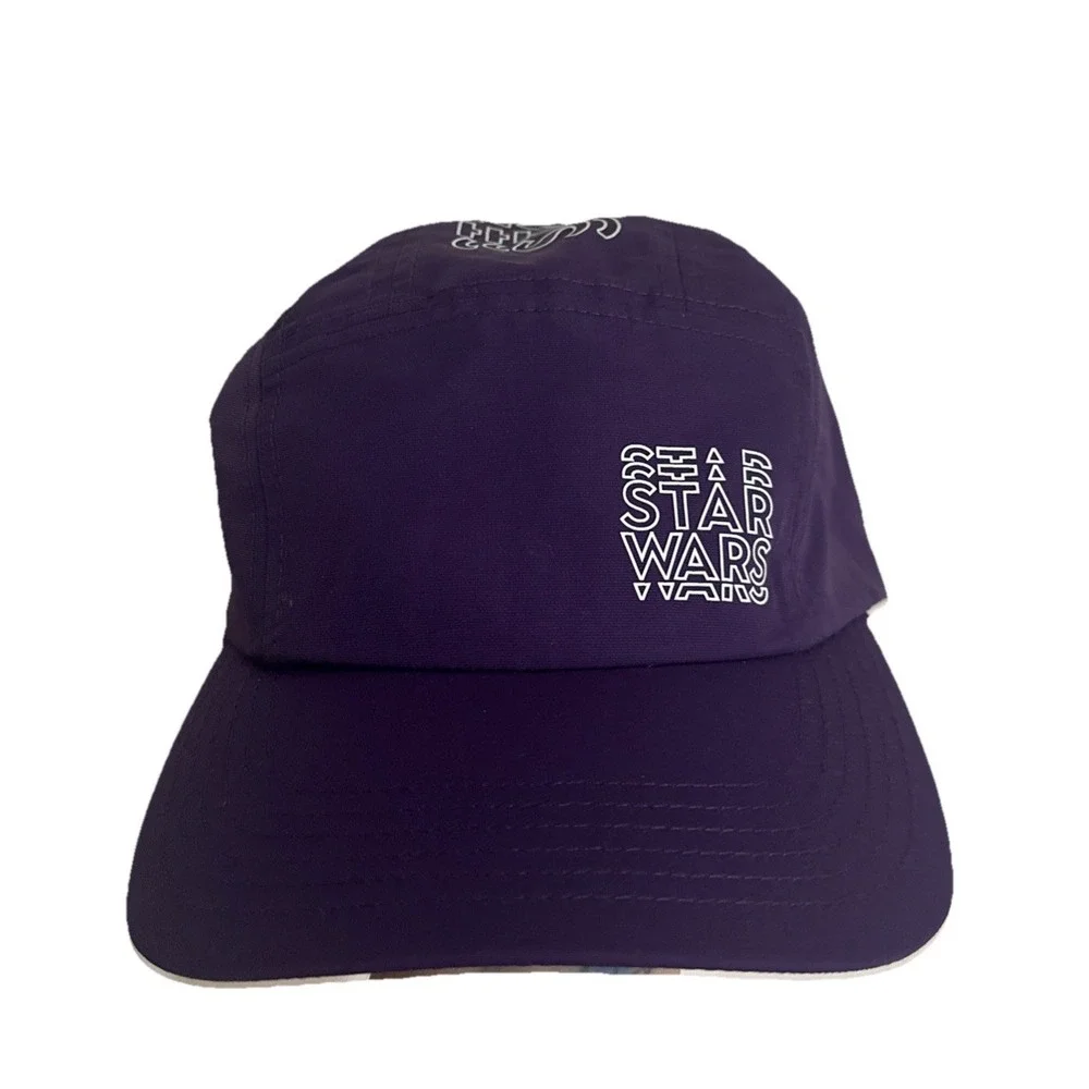Star Wars 5 Panel Athletic Hat Cap Adult Size Adjustable Purple Disney Parks NWT